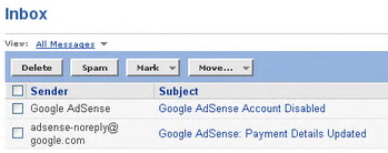 Google AdSense Account Disabled
