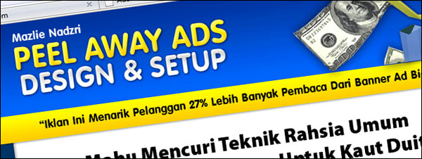 Servis Peel Away Ads Design dan Setup