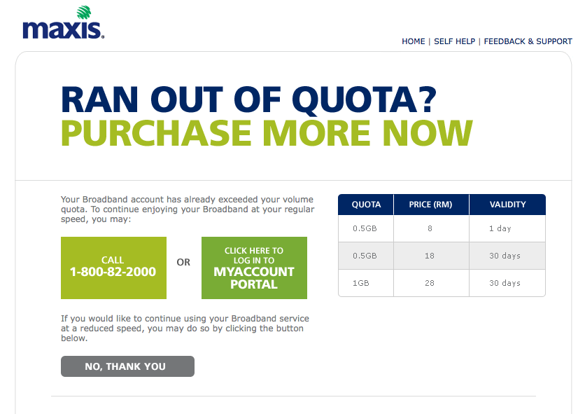 Bye Bye Maxis Broadband