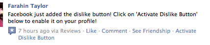 Facebook Dislike Button