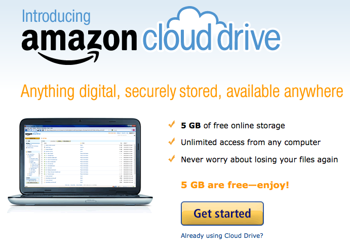 Amazon Cloud Drive Tawar Ruang Simpanan 5GB Percuma
