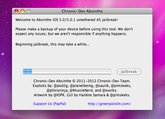 (Tutorial) Jailbreak iPhone 4S 5.0 5.0.1 dan iPad2 5.0.1 dengan Absinthe