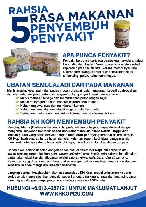 Rahsia 5 Rasa Makanan Penyembuh Penyakit