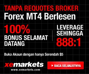 Bonus Deposit 100% Daripada XE Markets