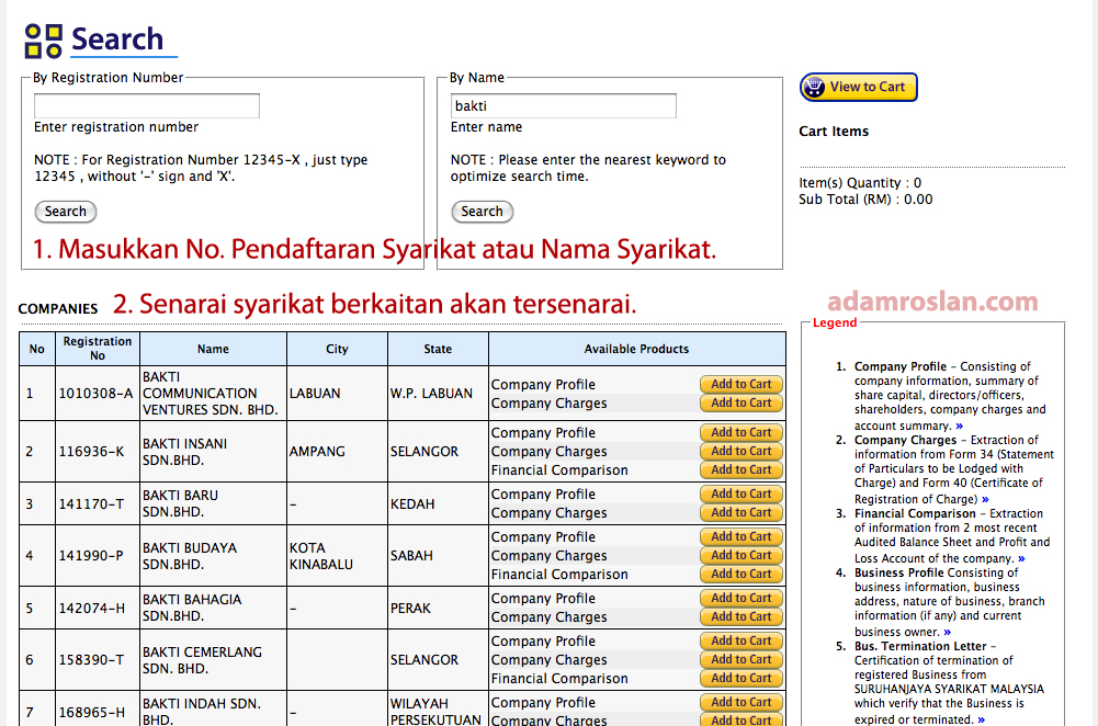 Semak Pendaftaran Perniagaan Online dengan SSM Online